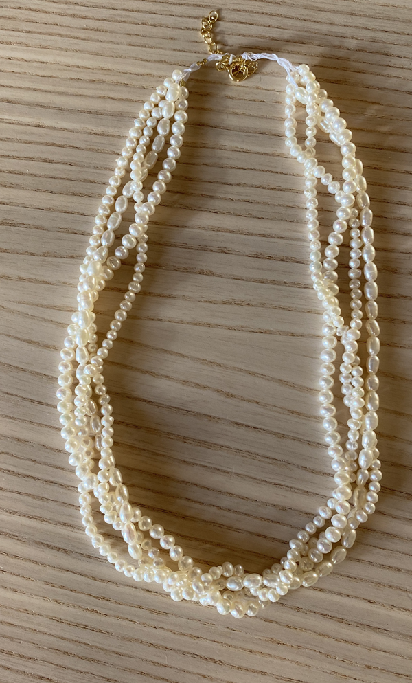 Braid Pearl Necklace