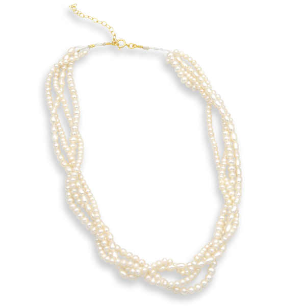 Braid Pearl Necklace